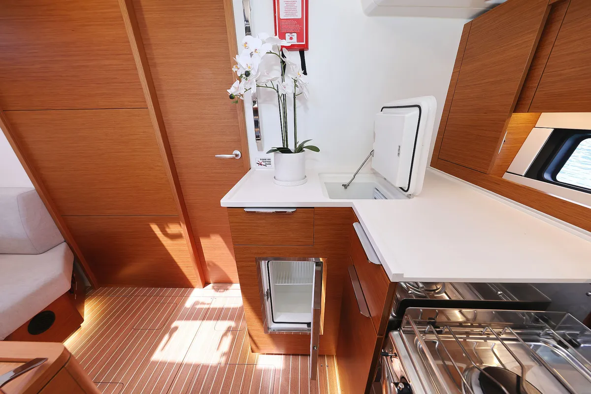 Galley of Balena - OW, a Hanse 460 sailboat at Grad Kaštela, Croatia