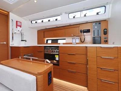 Galley of Balena - OW, a Hanse 460 sailboat at Grad Kaštela, Croatia