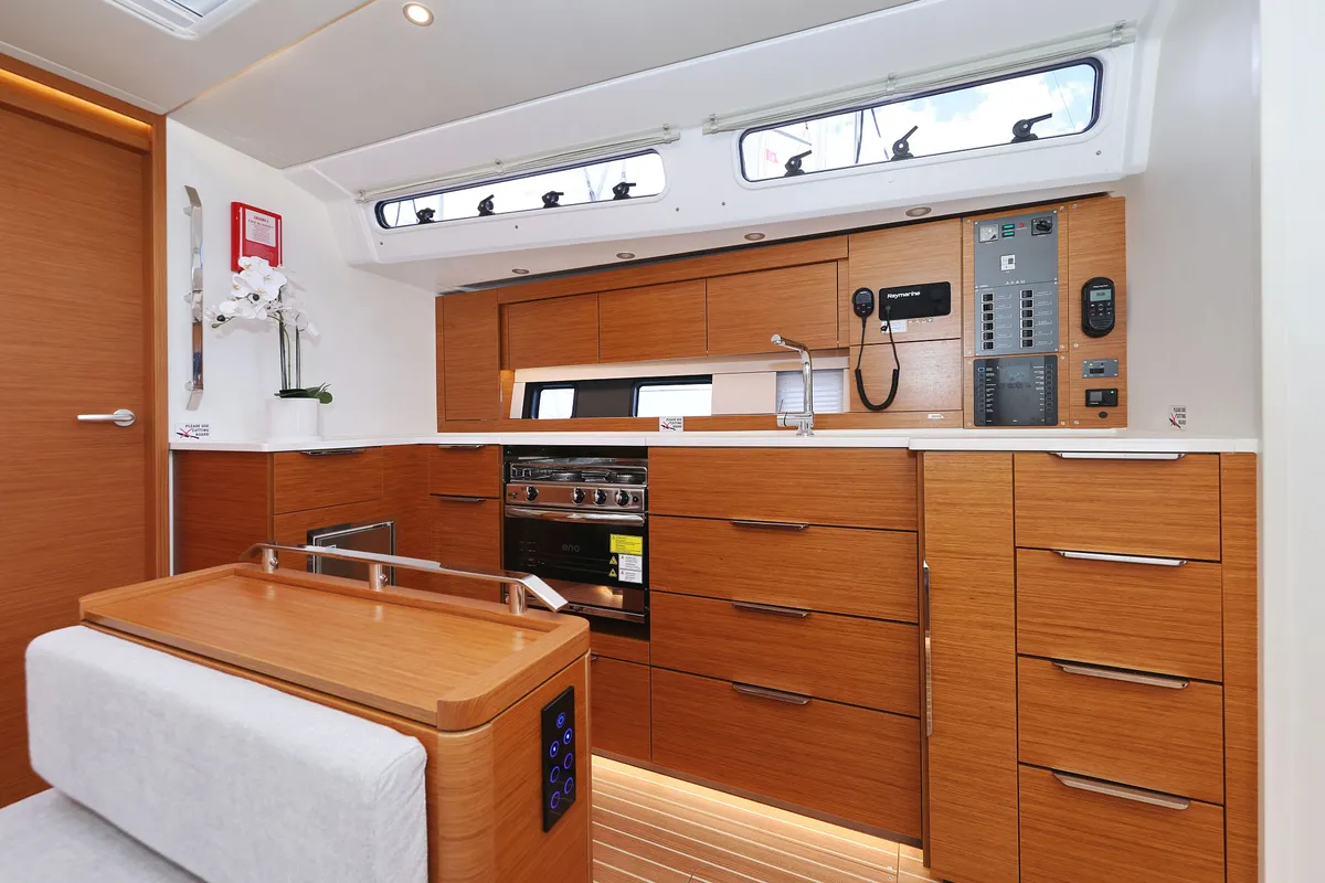 Galley of Balena - OW, a Hanse 460 sailboat at Grad Kaštela, Croatia