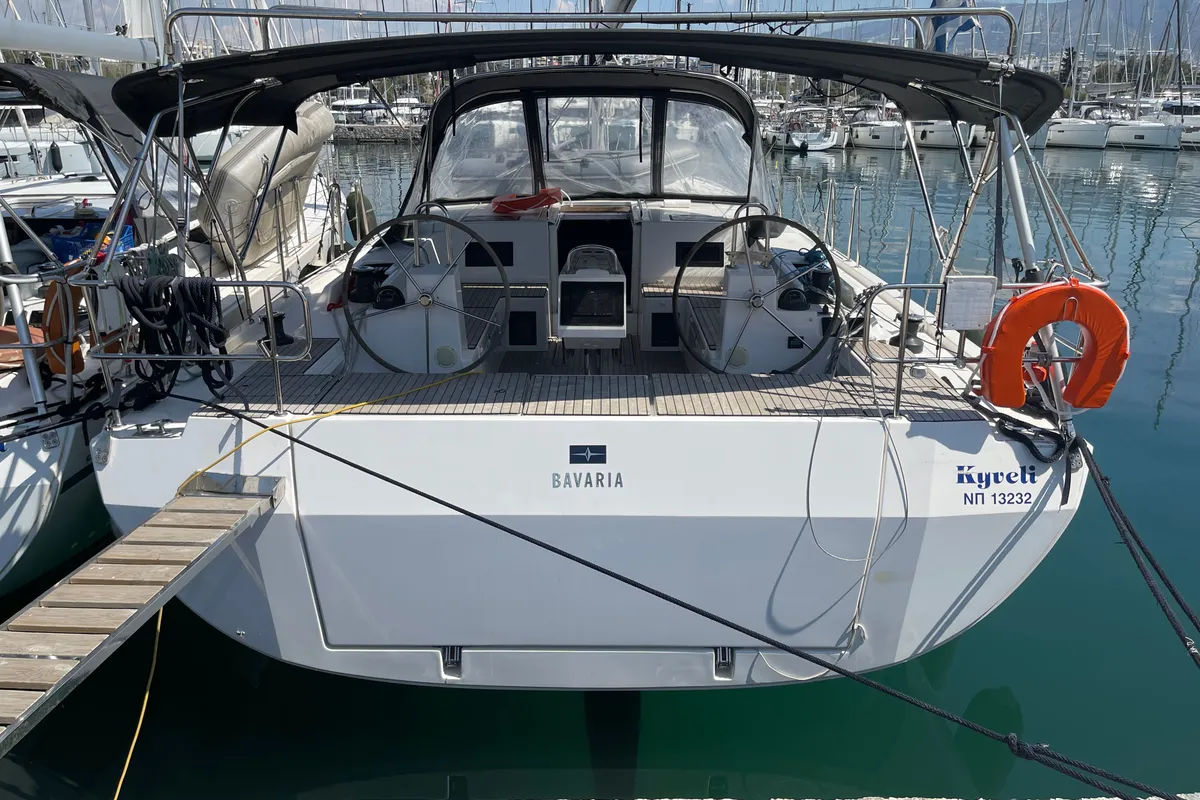 Kyveli, a Bavaria C45 sailboat at Athens, Greece