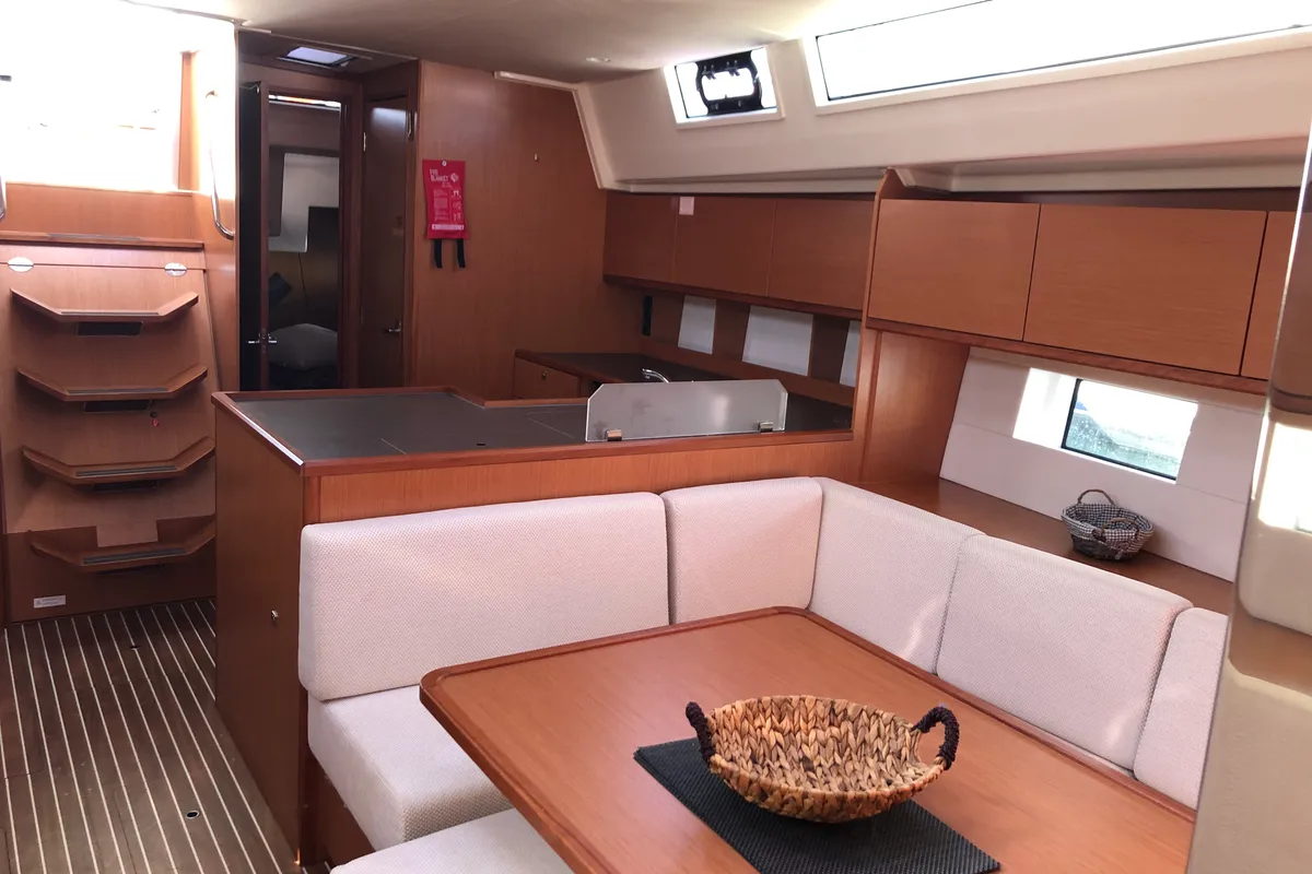 Salon of Elli, a Bavaria C50 sailboat at Athens, Greece