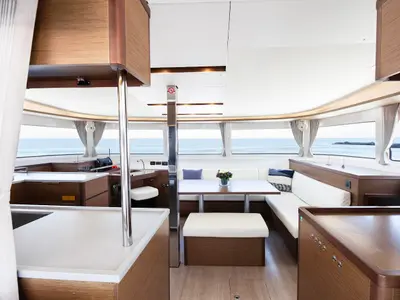 Salon of Zen, a Lagoon 46 catamaran at Athens, Greece