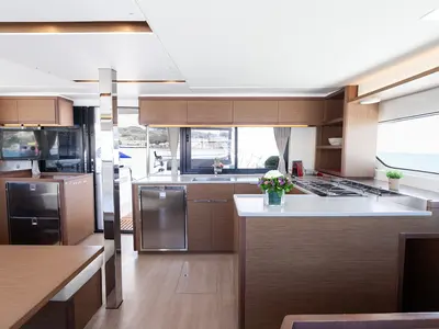 Galley of Zen, a Lagoon 46 catamaran at Athens, Greece