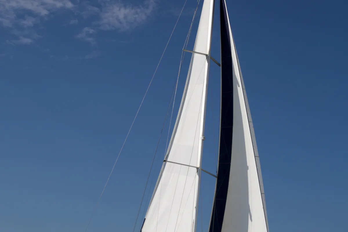 Exterior view of Mojito, a Beneteau Oceanis 43 sailboat at Municipal Unit of Lefkada, Greece