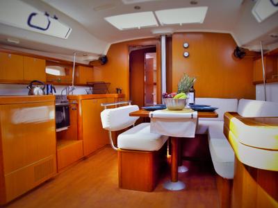Salon of Mojito, a Beneteau Oceanis 43 sailboat at Municipal Unit of Lefkada, Greece