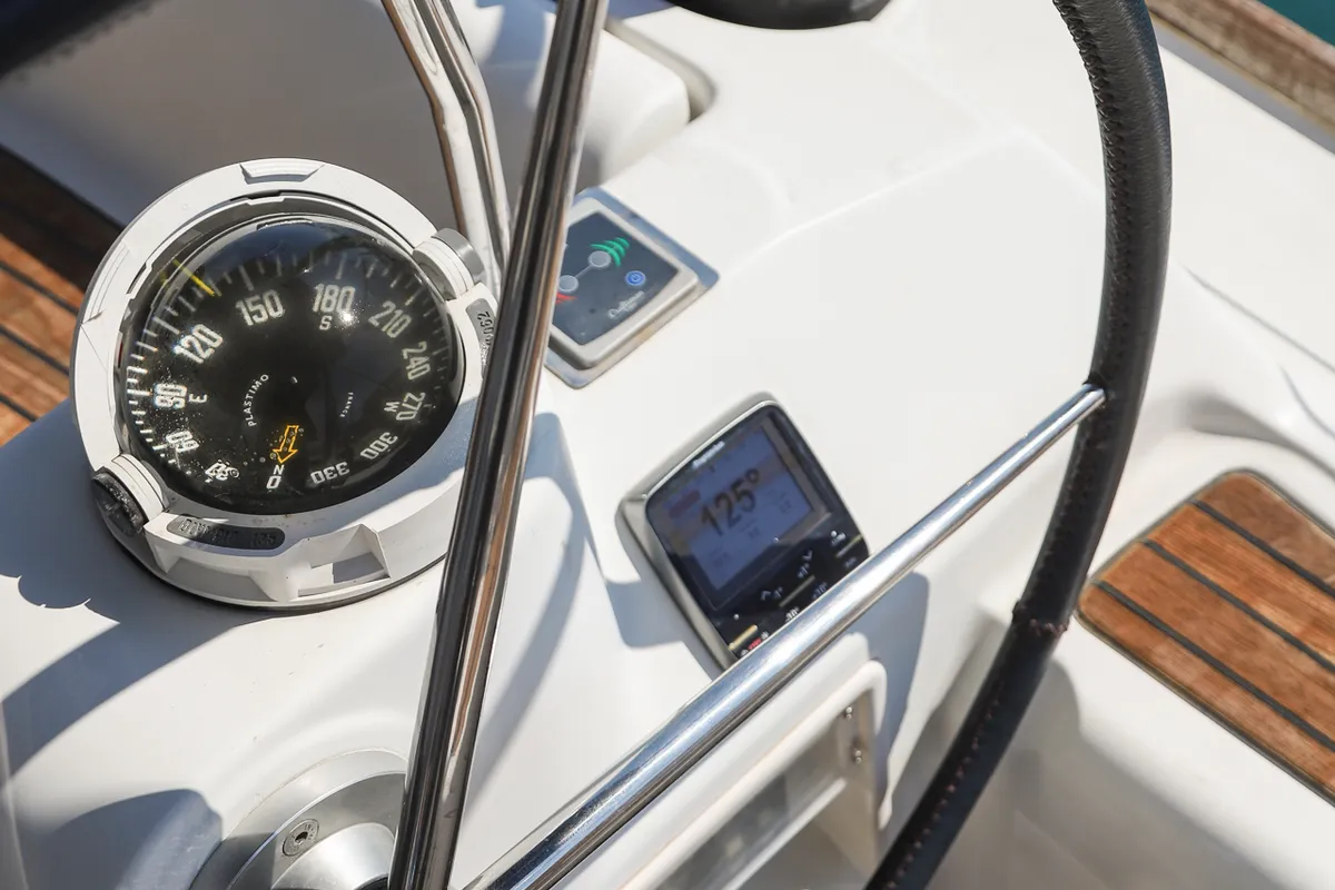 Cockpit of Mojito, a Beneteau Oceanis 43 sailboat at Municipal Unit of Lefkada, Greece