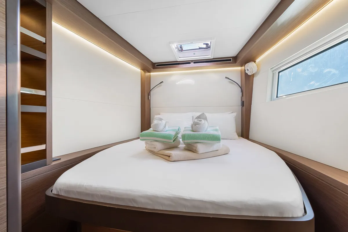 Cabin on Echo, a Lagoon 50 catamaran at Road Town, British Virgin Islands