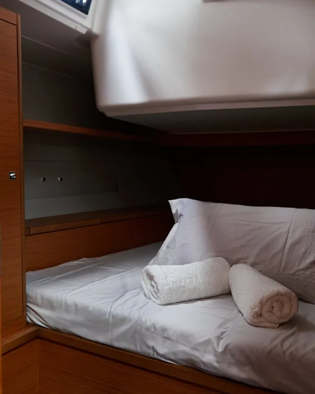 Cabin on Kaito, a Dufour 470 sailboat at Dénia, Spain