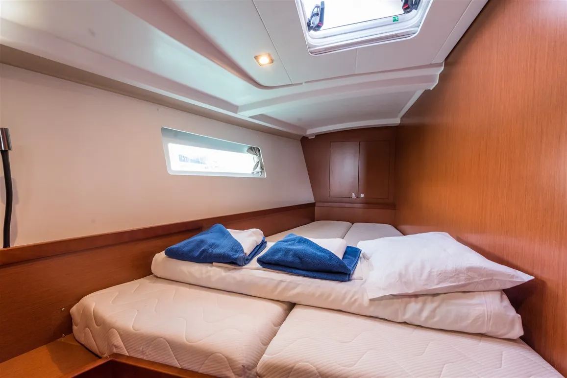 Cabin on Zoa, a Beneteau Oceanis 45 sailboat at Split, Croatia