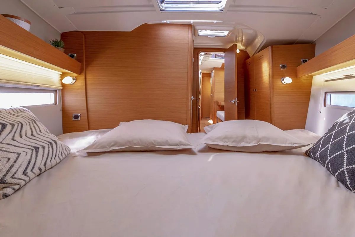 Cabin on Dupina 23, a Dufour 390 sailboat at Grad Biograd na Moru, Croatia