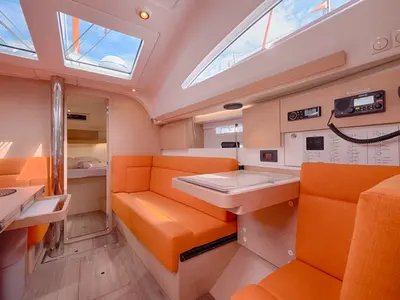 Salon of Happy, a Elan Impression 40 sailboat at Split, Croatia