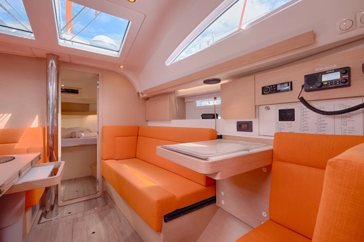 Salon of Happy, a Elan Impression 40 sailboat at Split, Croatia