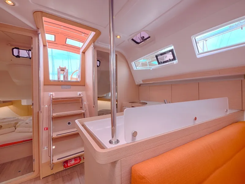 Salon of Happy, a Elan Impression 40 sailboat at Split, Croatia