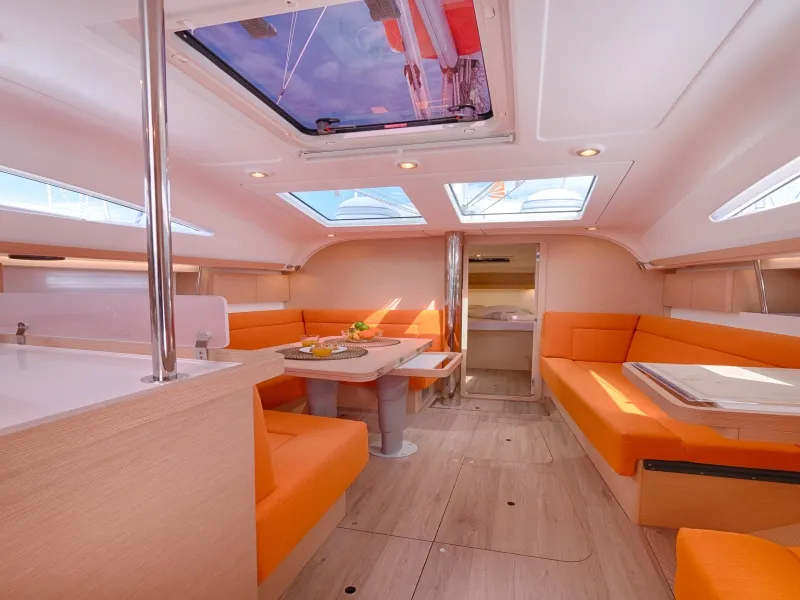 Salon of Happy, a Elan Impression 40 sailboat at Split, Croatia