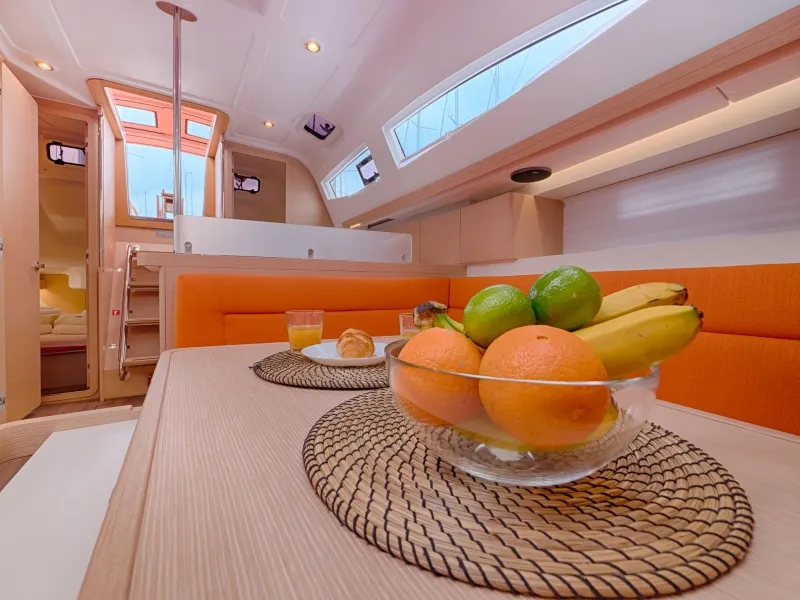 Salon of Happy, a Elan Impression 40 sailboat at Split, Croatia