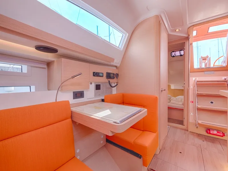 Salon of Happy, a Elan Impression 40 sailboat at Split, Croatia