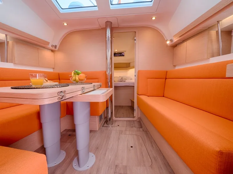 Salon of Happy, a Elan Impression 40 sailboat at Split, Croatia
