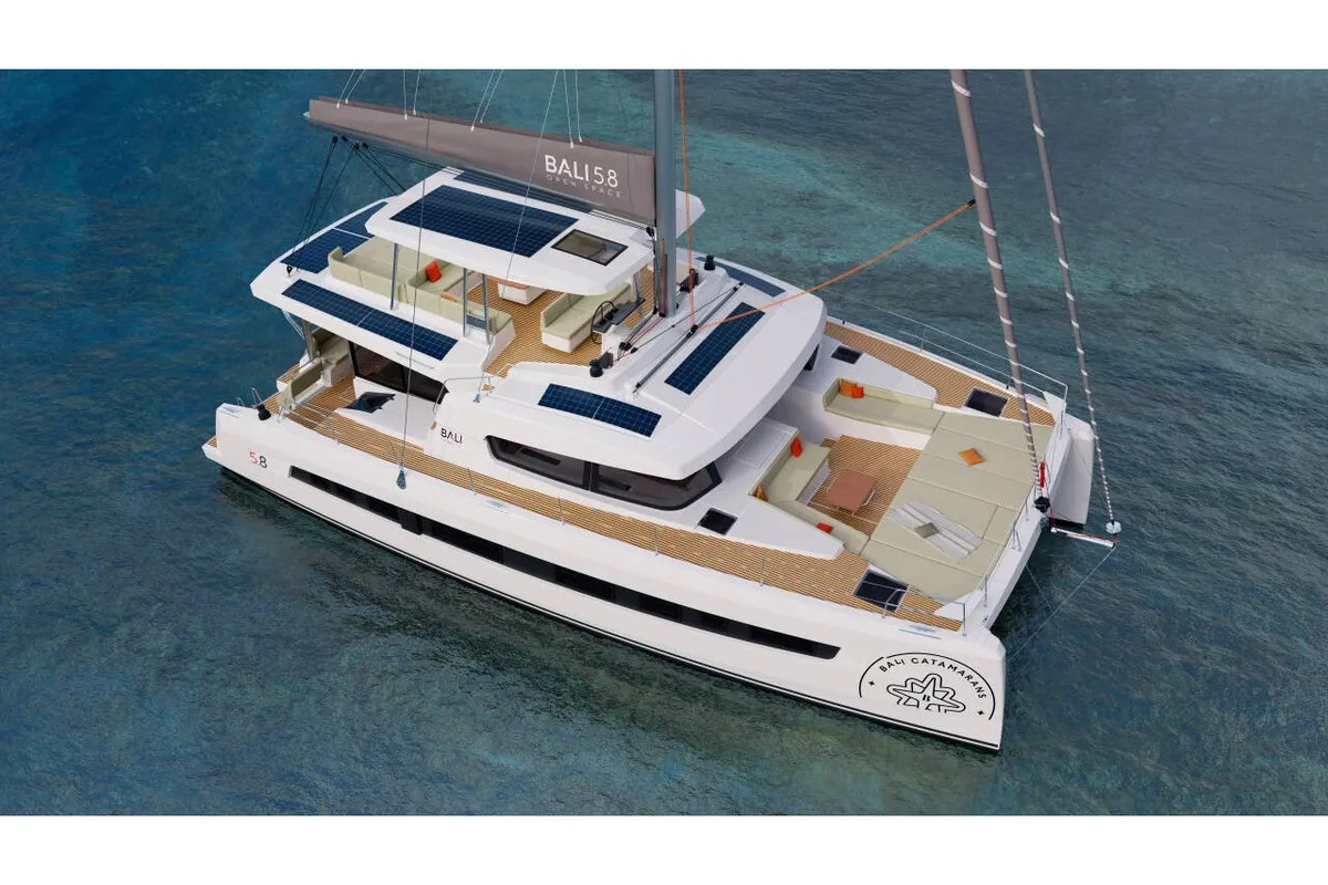 Bali Kai, a Bali 5.8 catamaran at Grad Kaštela, Croatia