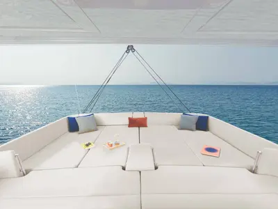 Deck of Bali Kai, a Bali 5.8 catamaran at Grad Kaštela, Croatia