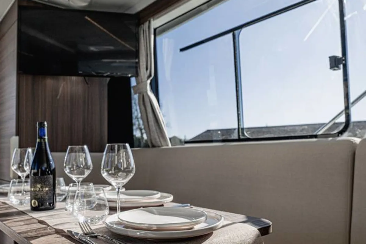 Salon of Liberty - Luxury 9, a Cygnet Liberty motorboat at Saint-Gilles, France