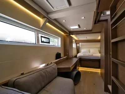 Cabin on INVICTUS II, a Lagoon 50 catamaran at Municipal Unit of Rhodes, Greece