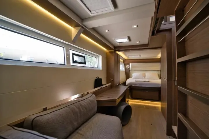 Cabin on INVICTUS II, a Lagoon 50 catamaran at Municipal Unit of Rhodes, Greece