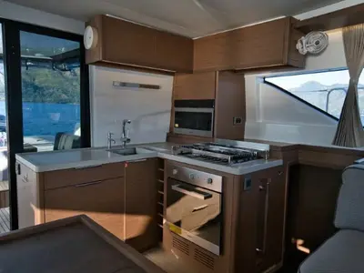 Galley of INVICTUS II, a Lagoon 50 catamaran at Municipal Unit of Rhodes, Greece