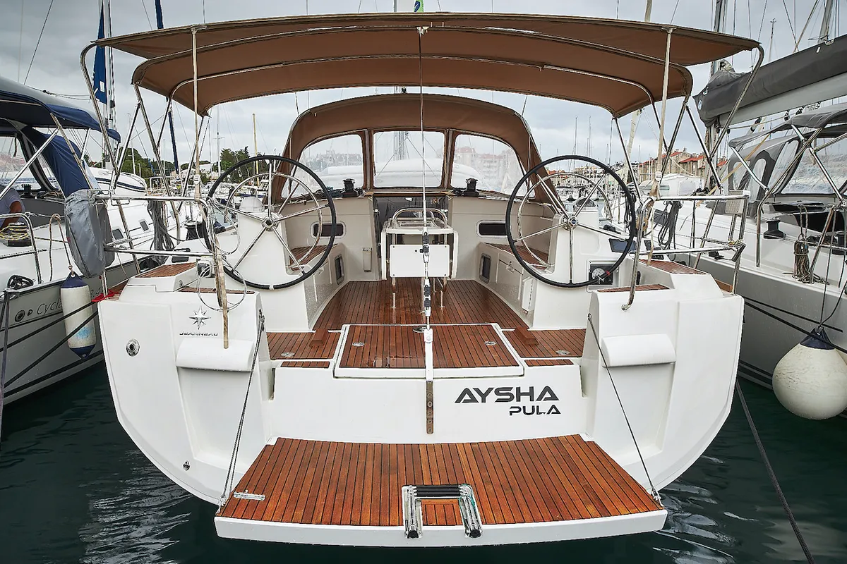 Aysha, a Jeanneau Sun Odyssey 519 sailboat at Grad Biograd na Moru, Croatia