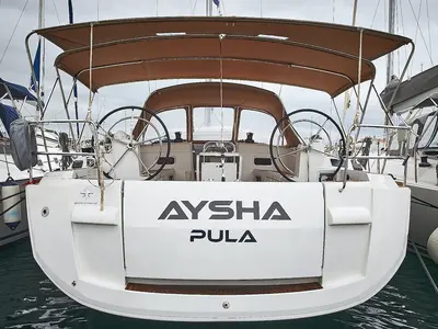 Aysha, a Jeanneau Sun Odyssey 519 sailboat at Grad Biograd na Moru, Croatia
