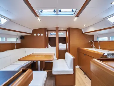 Cabin on Aysha, a Jeanneau Sun Odyssey 519 sailboat at Biograd na Moru, Croatia