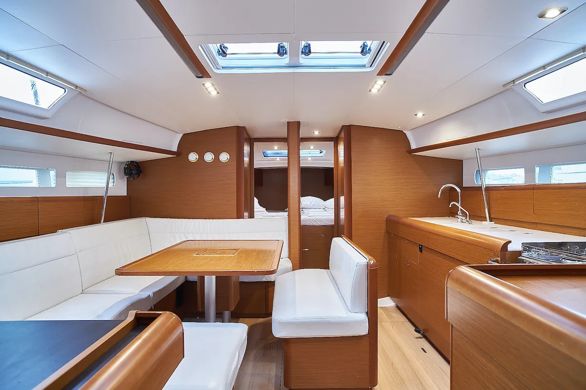 Aysha, a Jeanneau Sun Odyssey 519 sailboat at Grad Biograd na Moru, Croatia