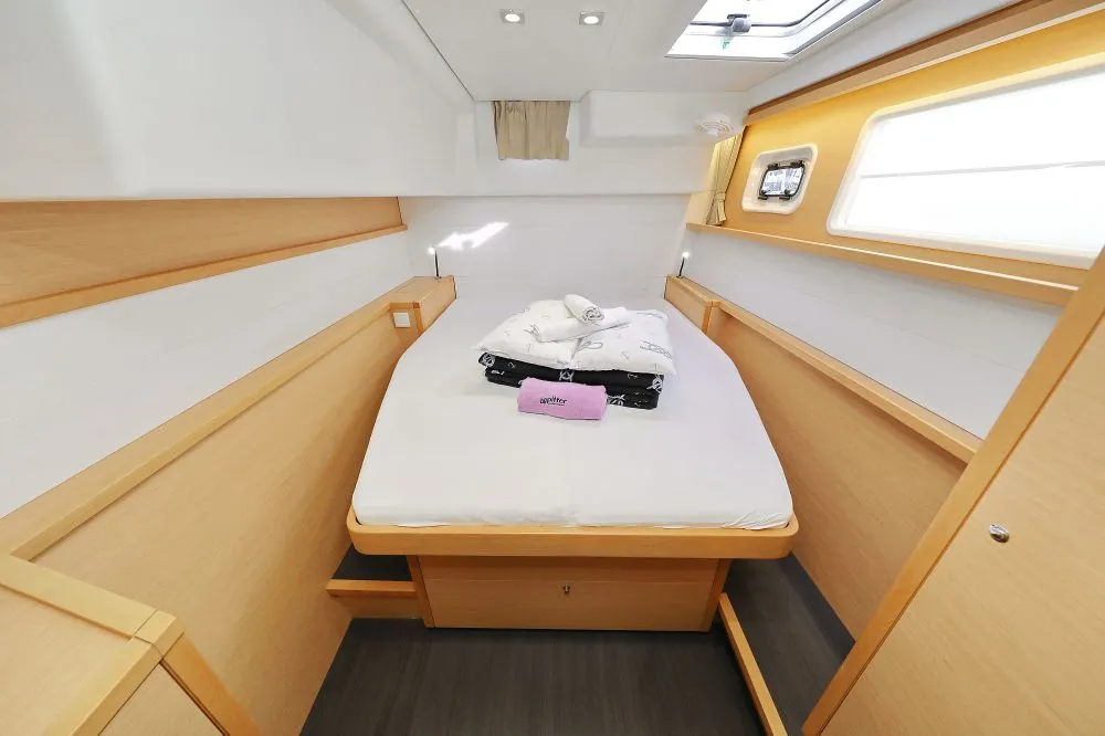 Cabin on Lydia, a Lagoon 450 F catamaran at Grad Trogir, Croatia