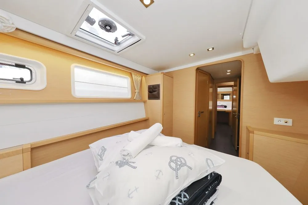 Cabin on Lydia, a Lagoon 450 F catamaran at Grad Trogir, Croatia