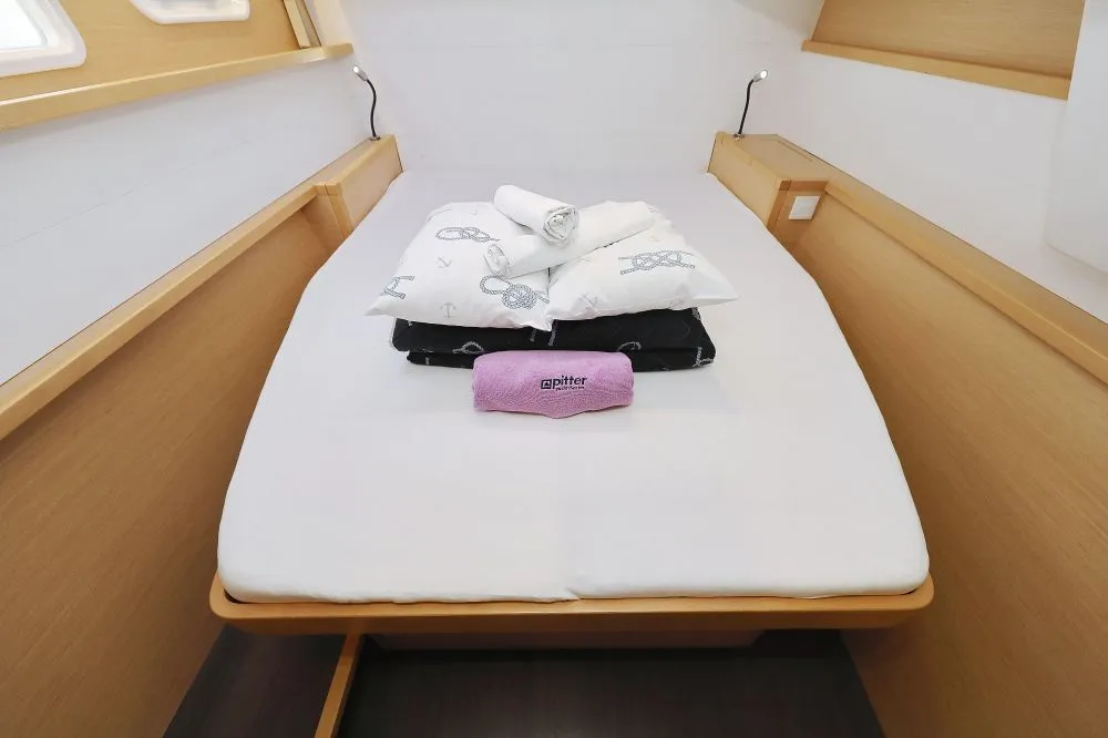 Cabin on Lydia, a Lagoon 450 F catamaran at Grad Trogir, Croatia