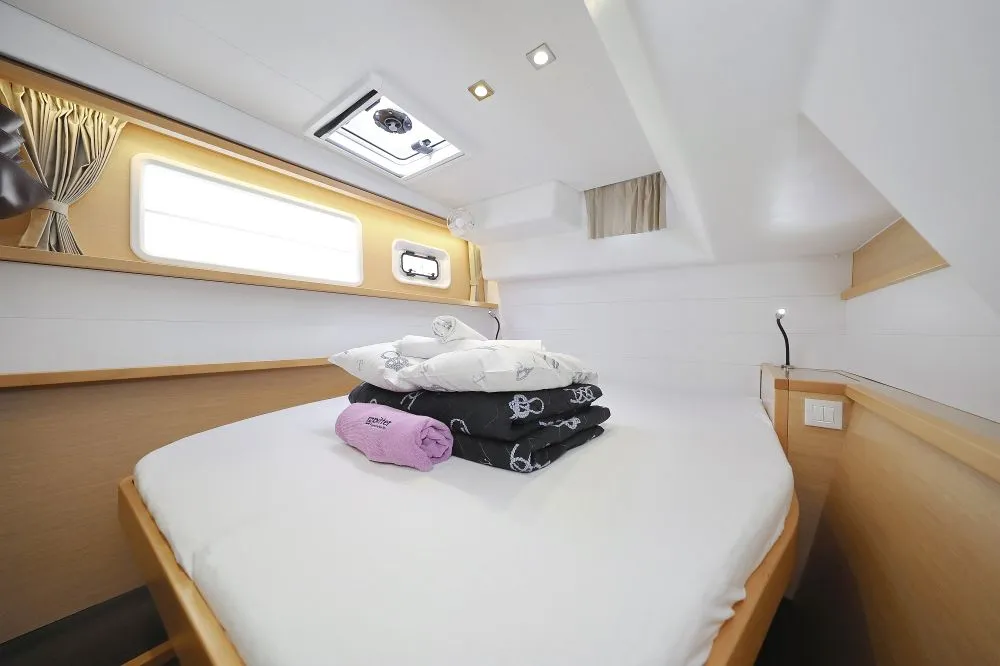 Cabin on Lydia, a Lagoon 450 F catamaran at Grad Trogir, Croatia