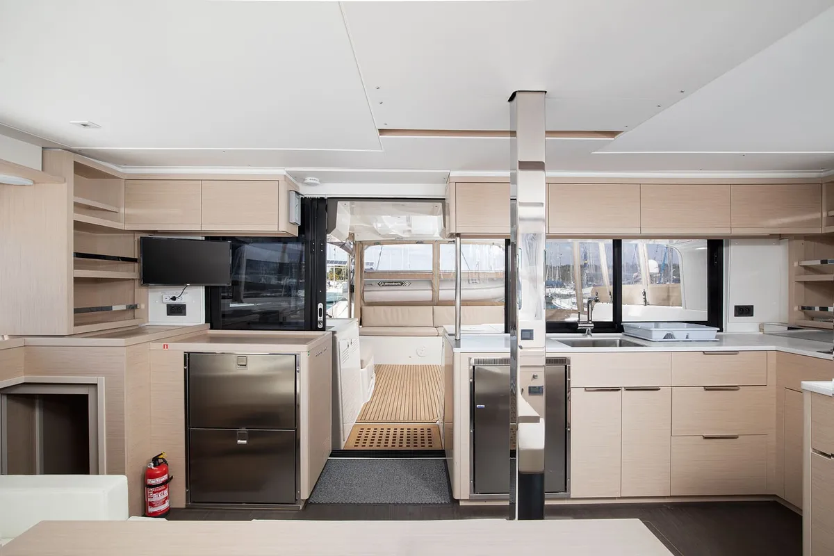 Galley of Little Havana, a Lagoon 46 catamaran at Općina Medulin, Croatia