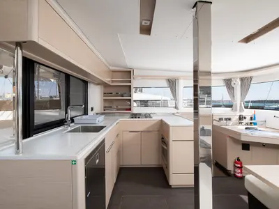 Galley of Little Havana, a Lagoon 46 catamaran at Općina Medulin, Croatia