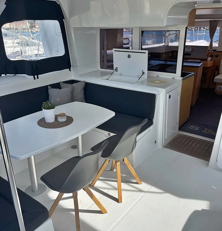 Salon of Julius Cesar III, a Lagoon 450 F catamaran at Općina Rogoznica, Croatia