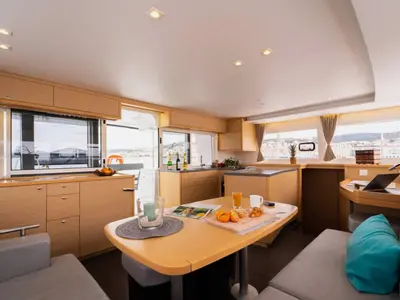 Salon of Julius Cesar III, a Lagoon 450 F catamaran at Općina Rogoznica, Croatia