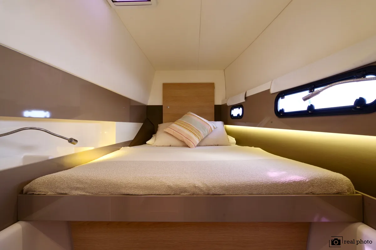 Cabin on WEEsail, a Bali 4.1 catamaran at Castellammare di Stabia, Italy