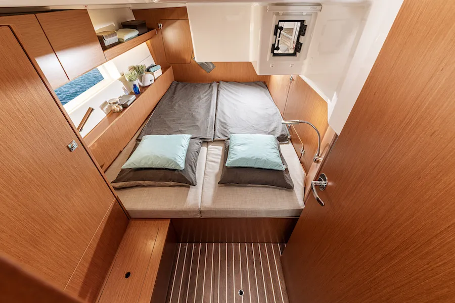 Cabin on Libertas, a Bavaria C45 Style sailboat at Grad Pula, Croatia
