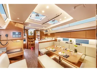 Salon of Libertas, a Bavaria C45 Style sailboat at Grad Pula, Croatia