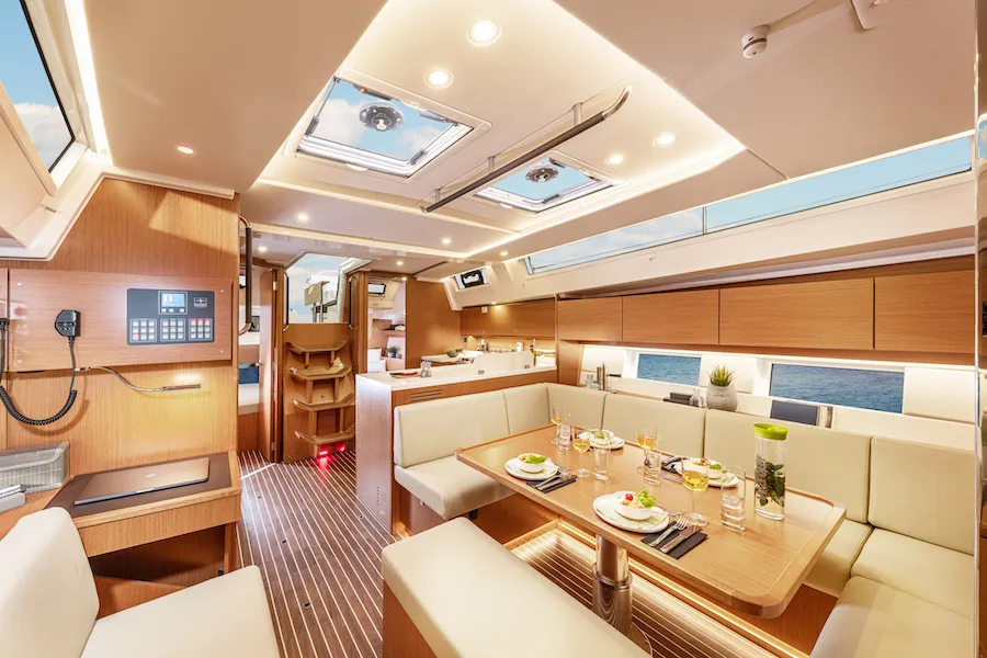 Salon of Libertas, a Bavaria C45 Style sailboat at Grad Pula, Croatia