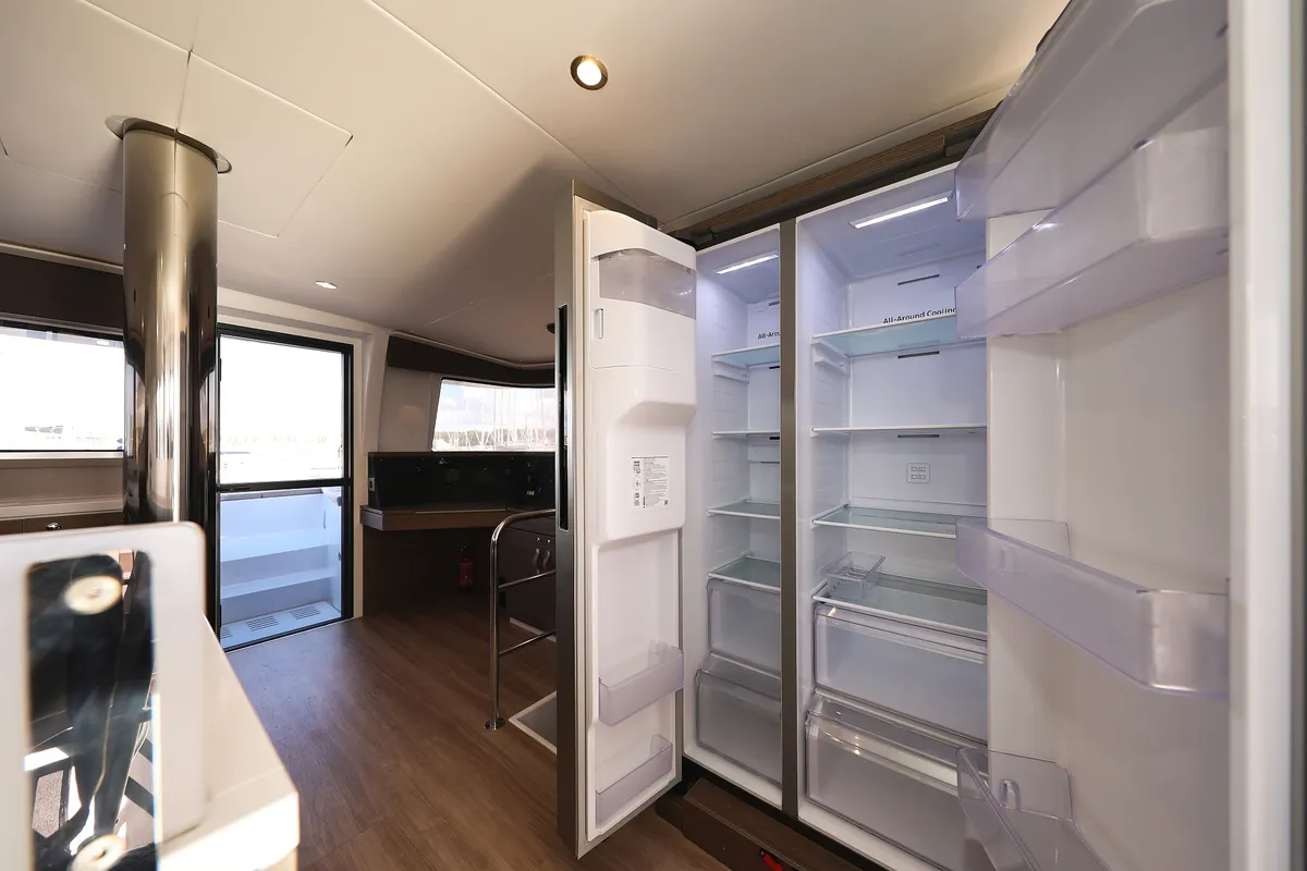 Galley of Calypso , a Bali 4.4 catamaran at Grad Biograd na Moru, Croatia