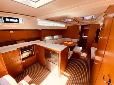 Galley of Atokos (Pax 9), a Bavaria C45 sailboat at Municipal Unit of Lefkada, Greece