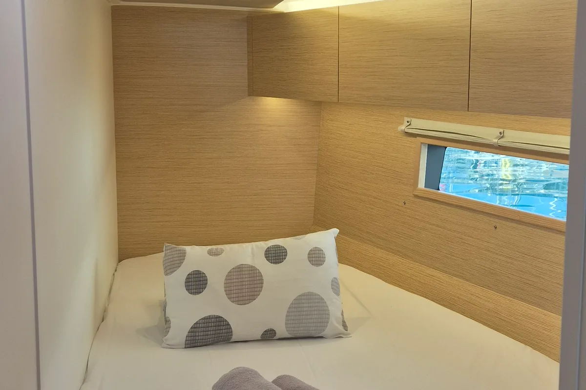Cabin on Gemile, a Hanse 460 sailboat at Fethiye, Turkey