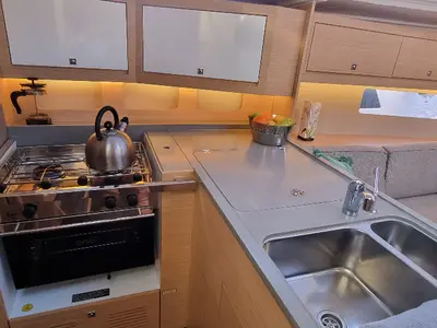 Galley of Epicure, a Dufour 37 sailboat at Vallauris, France