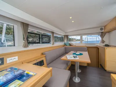Salon of Amazing, a Lagoon 39 catamaran at Split, Croatia