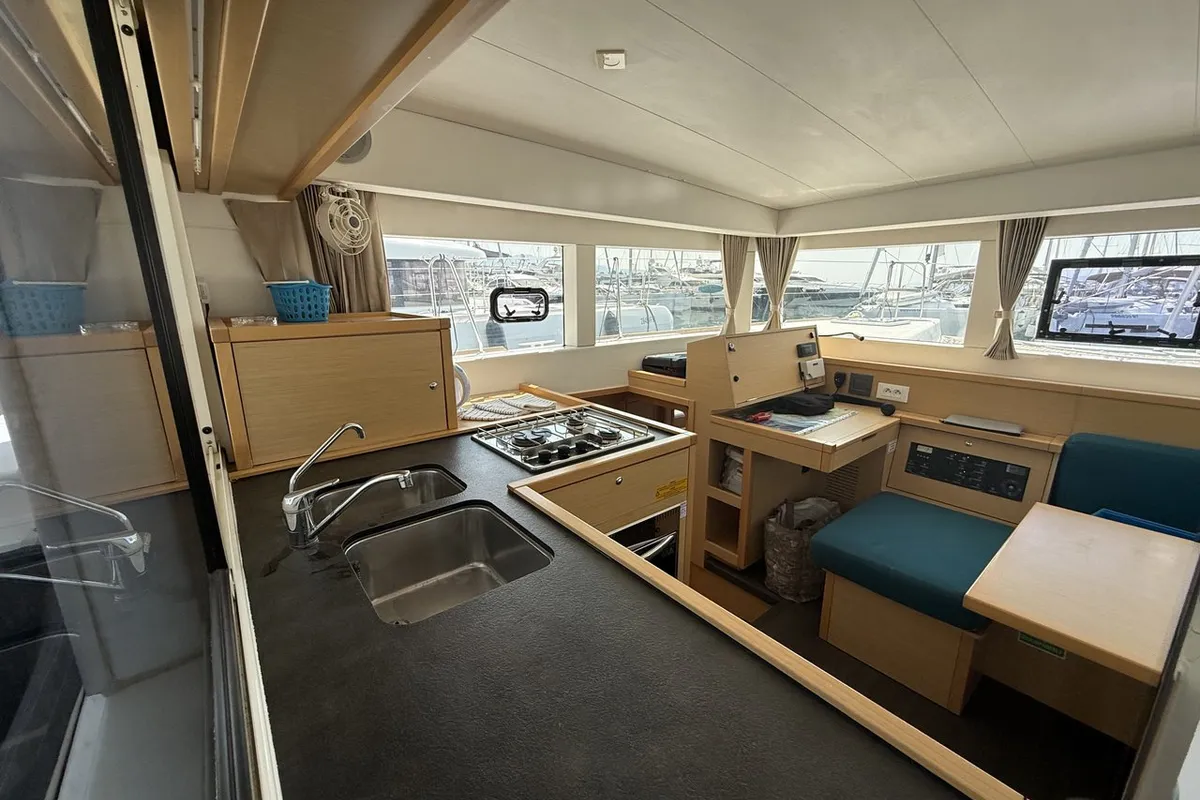 Galley of Amazing, a Lagoon 39 catamaran at Split, Croatia