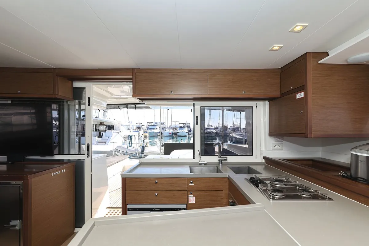 Galley of Lilith, a Lagoon 450 F catamaran at Općina Sukošan, Croatia
